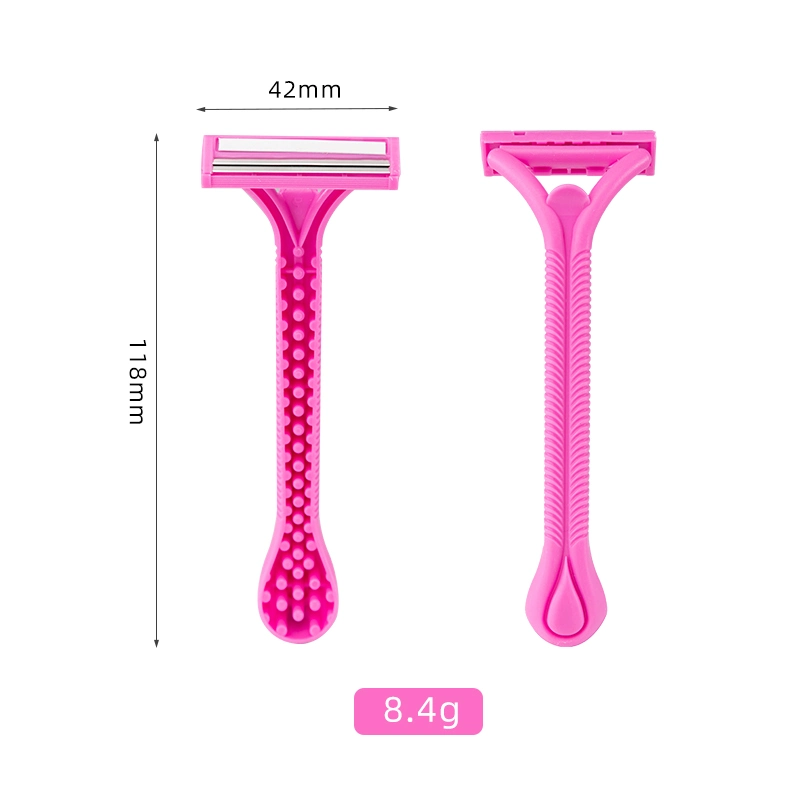 Women Disposable Razor for Two Blades Stainless Steel Fixed Head