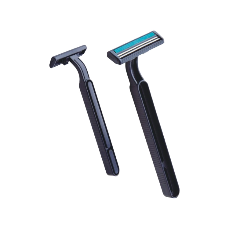 Classical Twin Blade Disposable Razor with Lubricant for Man Shaving