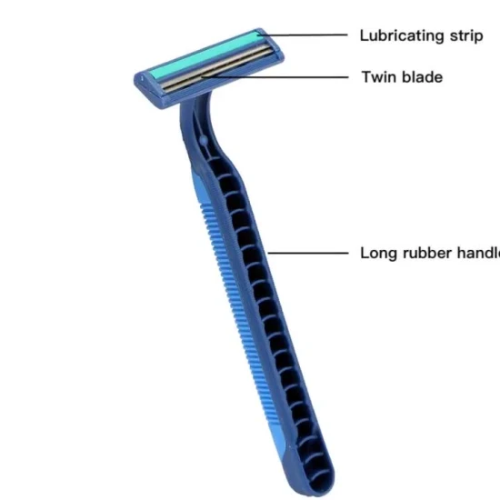 D228L Бритва для бритья с двумя лезвиями и резиновой ручкой для удаления волос Мужская бритва